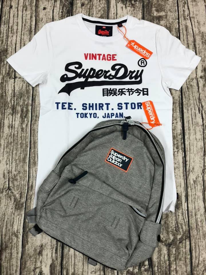 跩狗嚴選 正品 極度乾燥 Superdry 經典復古Logo T-shirt 短袖 純棉 上衣 短T Tee 光學白