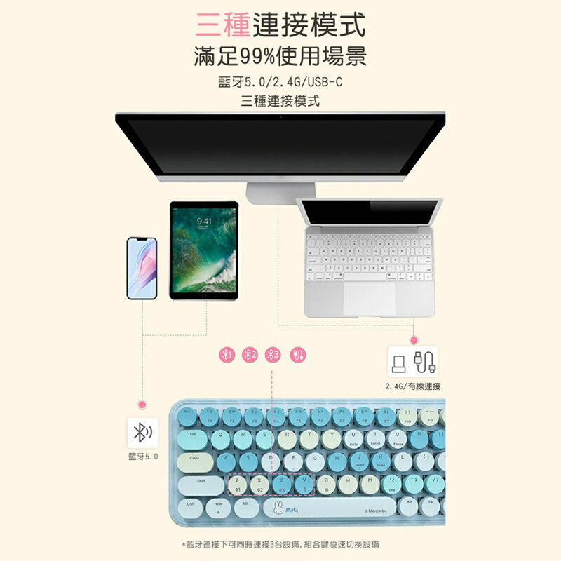 Miffy x MiPOW米菲機械鍵盤MPC07【APP享6%回饋】 7