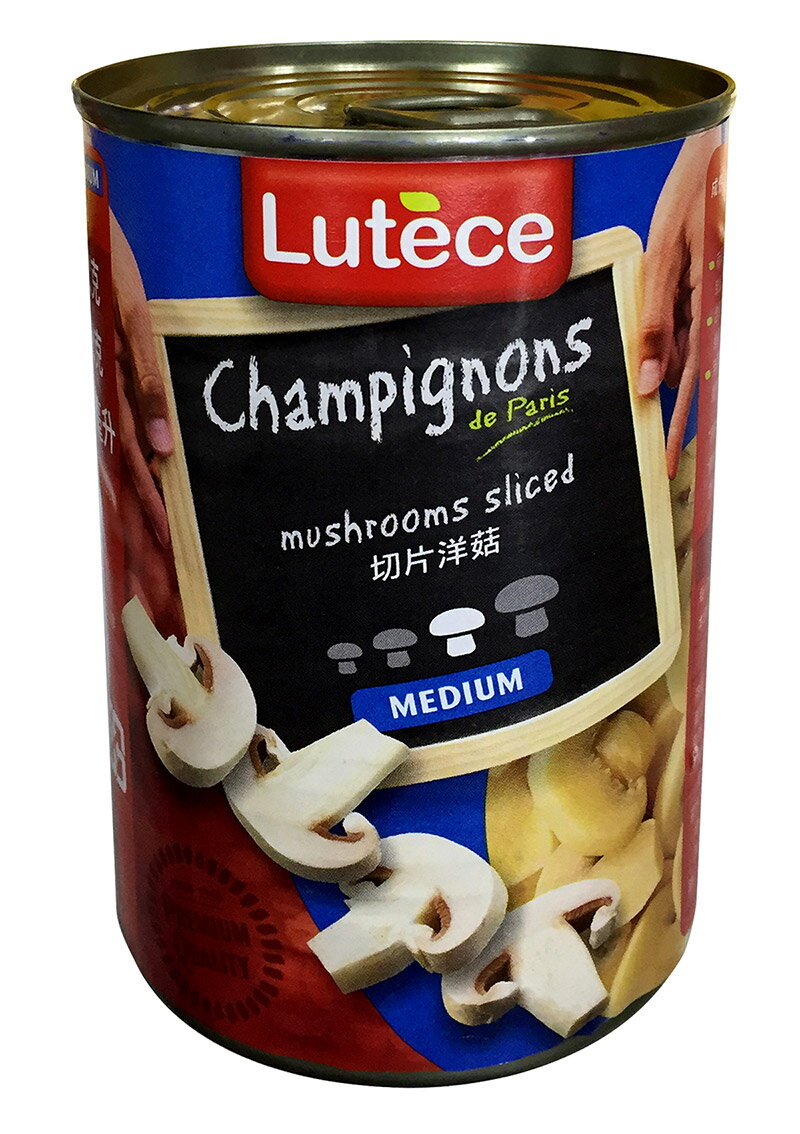 荷蘭原裝進口【Lutece】露提絲切片洋菇400g/罐