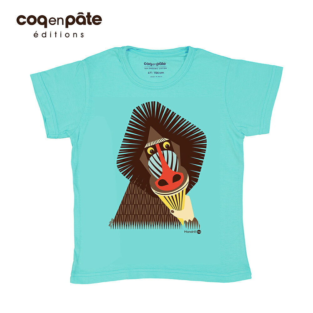 【COQENPATE】法國有機棉童趣 短袖 T-SHIRT - 山魈