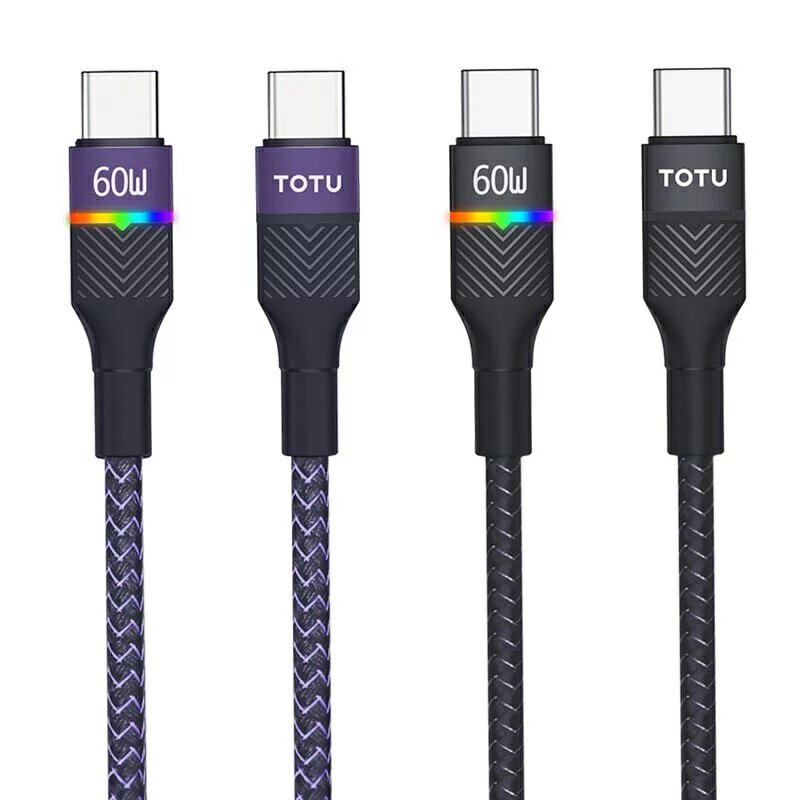 TOTU 拓途 雙Type-C/PD充電線傳輸線閃充線快充線 LED 征程 1.5M