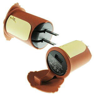 【Disney】立體造型2A充電轉接插頭 USB轉接頭-奇奇◆贈送!黃色小鴨耳機塞◆