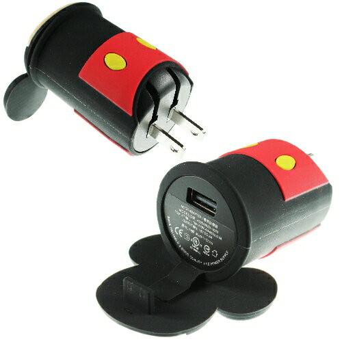 【Disney】立體造型2A充電轉接插頭 USB轉接頭-米奇◆贈送!黃色小鴨耳機塞◆