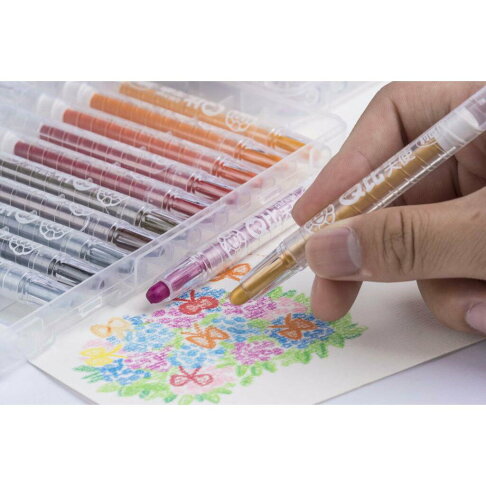 【K.J總務部】利百代 RC001/RC002 Q比旋轉蠟筆~12色組/24色組 4