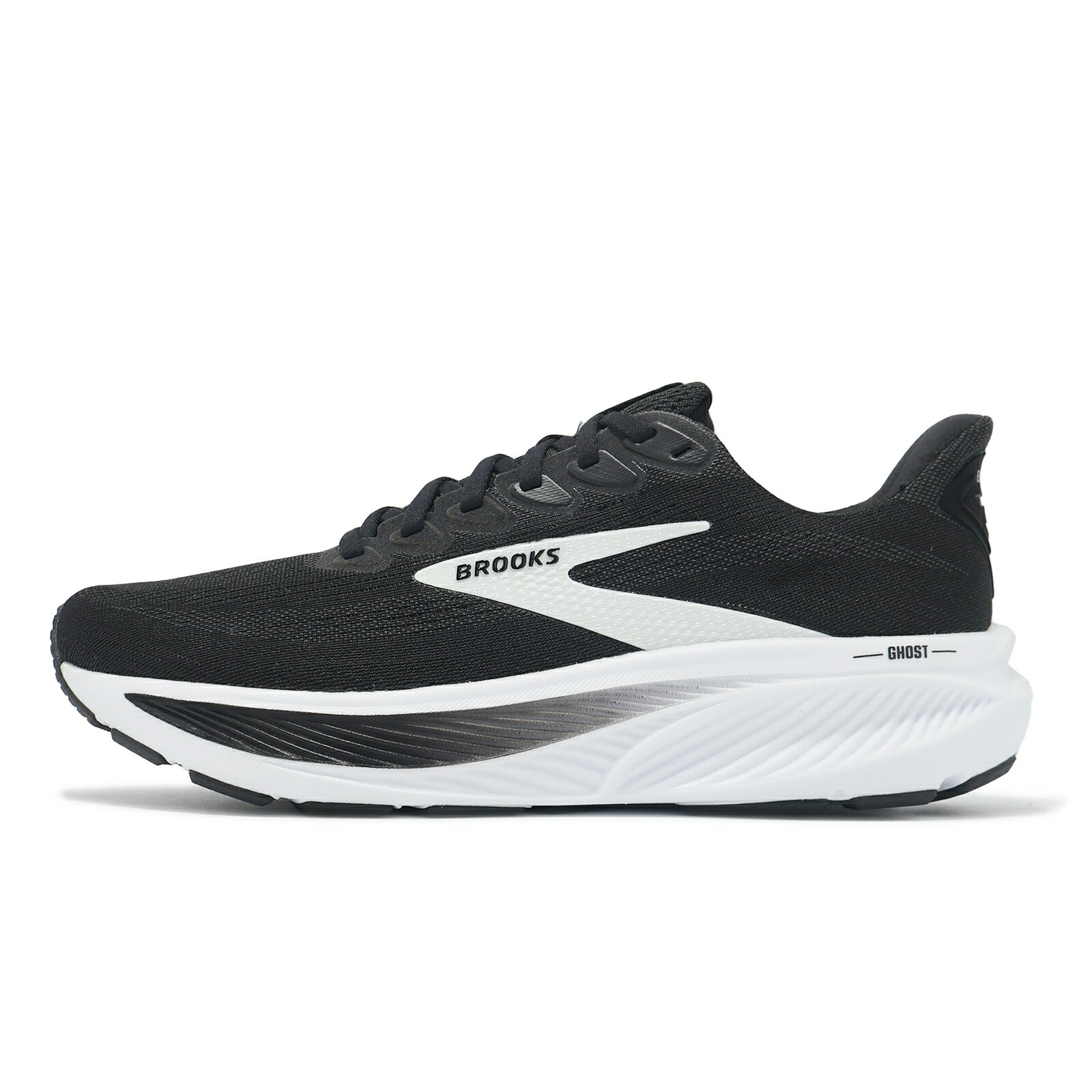 Brooks 慢跑鞋 Ghost 17  男鞋 黑 白 魔鬼系列 緩衝 避震 運動鞋 1104421D090