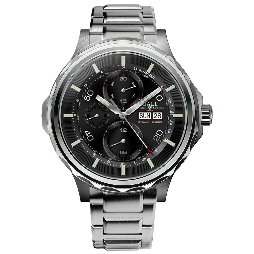 BALL 波爾錶 Engineer Master 計時機械錶(CM3888D-S1J-BK)-47mm-黑面鋼帶【刷卡回饋 分期0利率】【APP下單22%點數回饋】