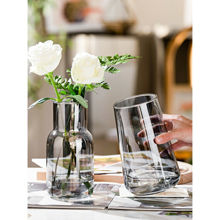 【優選百貨】北歐ins風簡約玻璃花瓶水培鮮花插花小花瓶客廳餐桌水養創意擺件