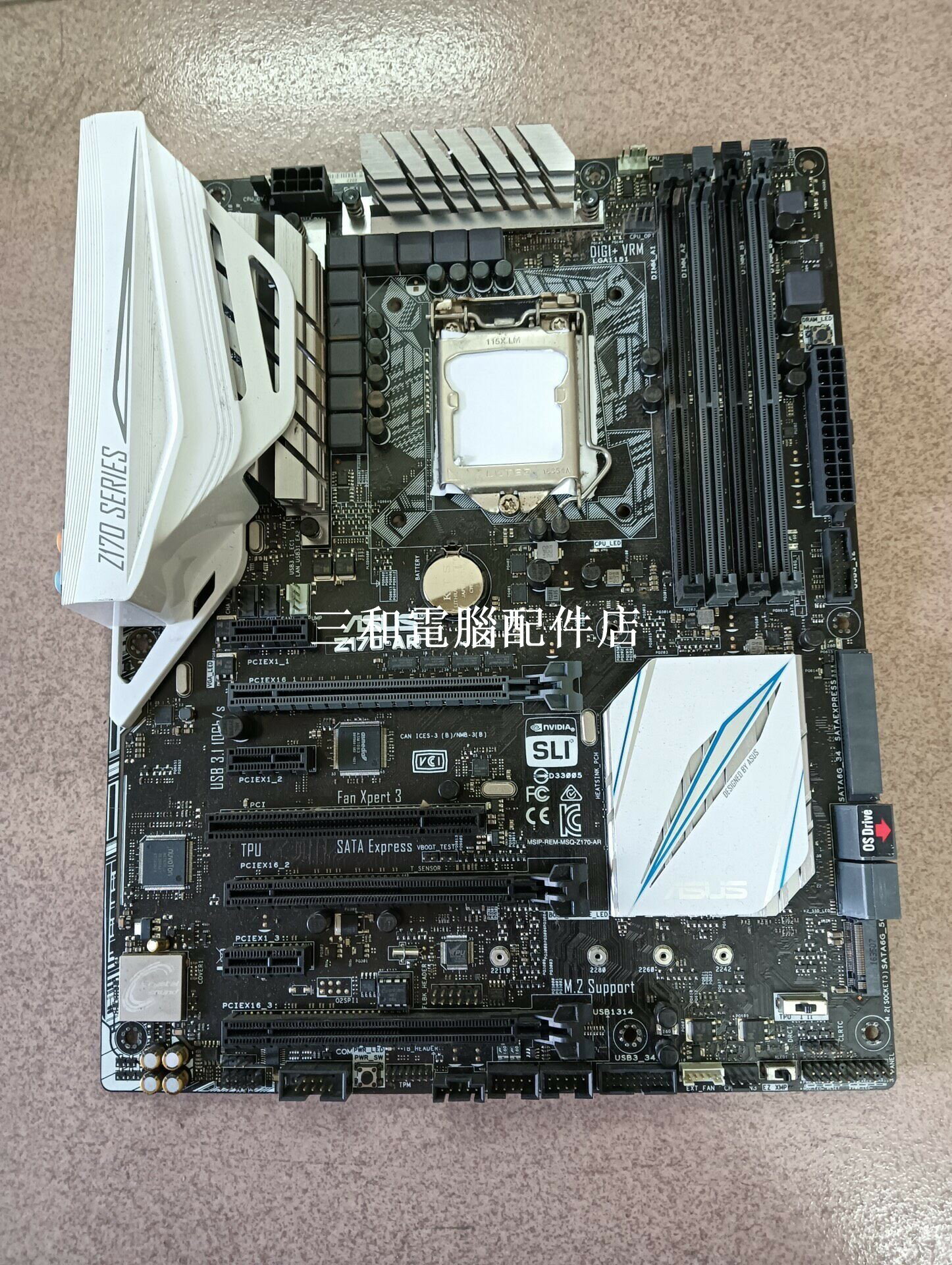 華碩 Z170-AR 主機板 LGA1151 ATX 大板 二手 5 件 M2 介面 支援第六代 i7