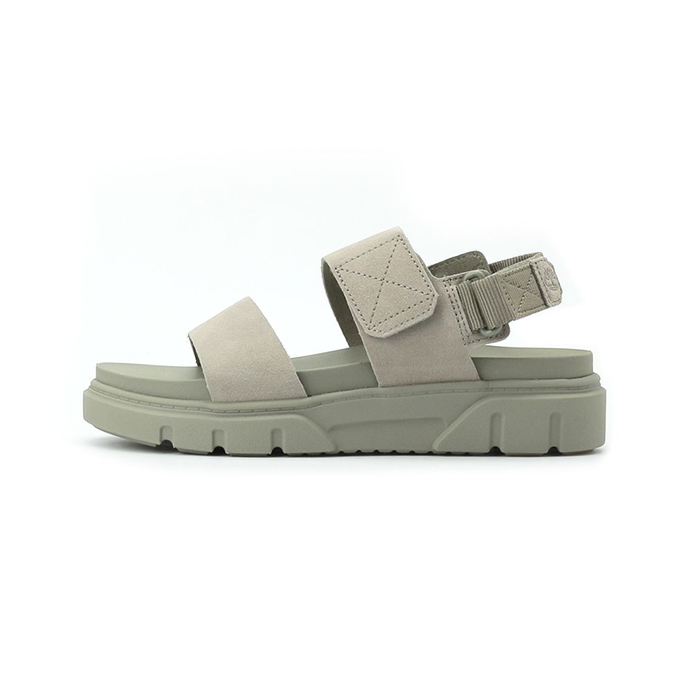 TIMBERLAND GREYFIELD 後帶式皮革涼鞋 淺灰褐綠 A61MGEO3 女鞋