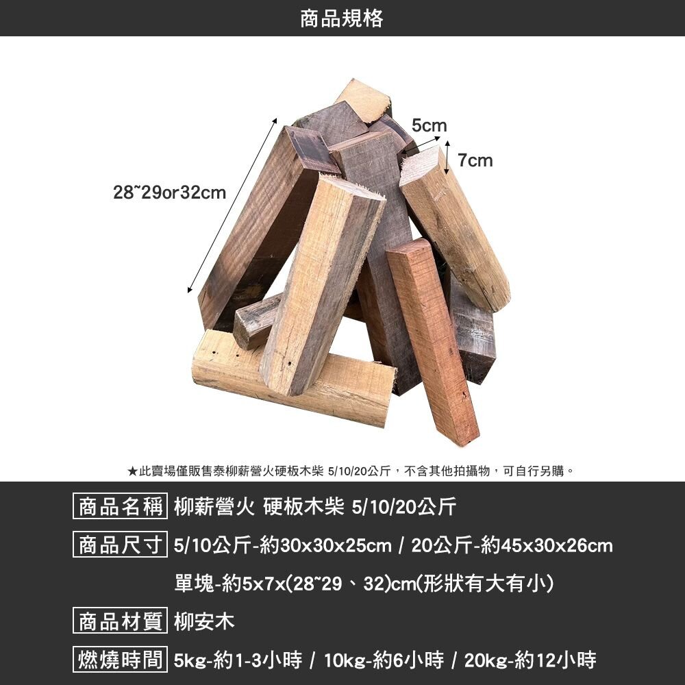 柳薪柴火 柴火 5公斤 10公斤 營火 木頭 木屑 燒柴 焚火台 野炊 露營 逐露天下 逐露天下 2