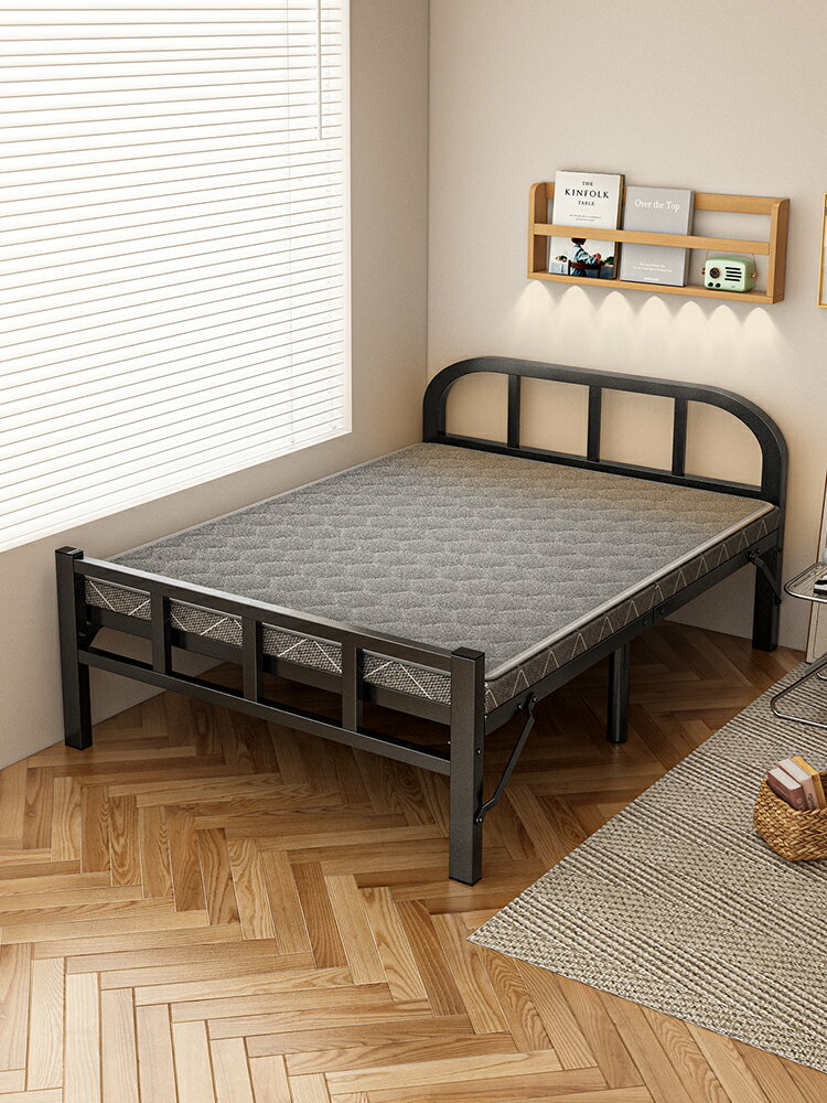 折疊床家用小單人床成人辦公室午休1.2米加固硬板床加床簡易鐵床