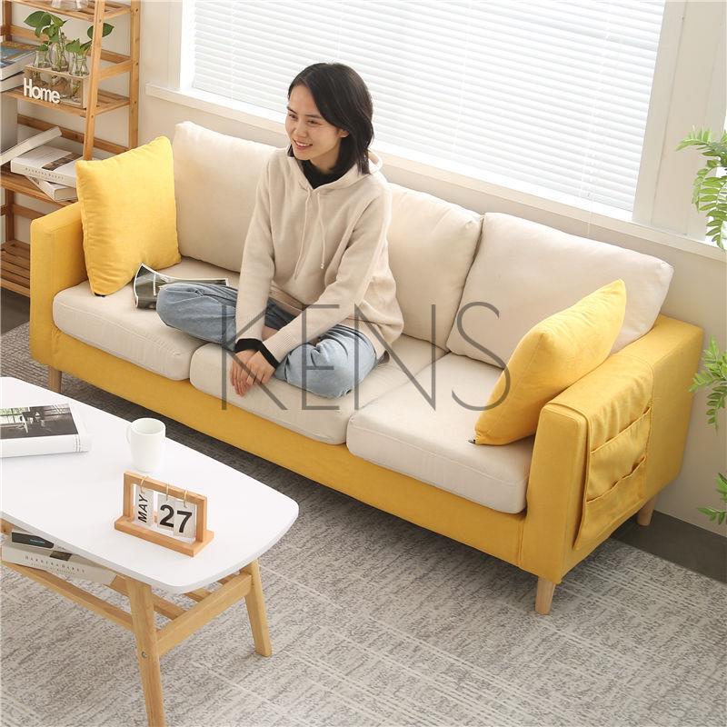 【KENS】沙發 沙發椅 布藝雙人沙發小戶型日式三人位沙發北歐雙人單人小沙發現代簡約