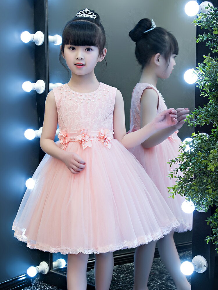 公主裙女童裙子網紅童裝12歲洋氣新款夏裝兒童小女孩連衣裙1入