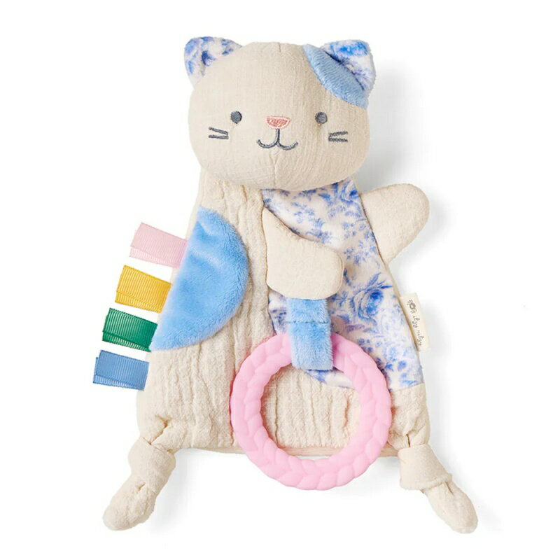 美國Itzy Ritzy 柔棉咬咬安撫巾-俏皮貓咪★衛立兒生活館★