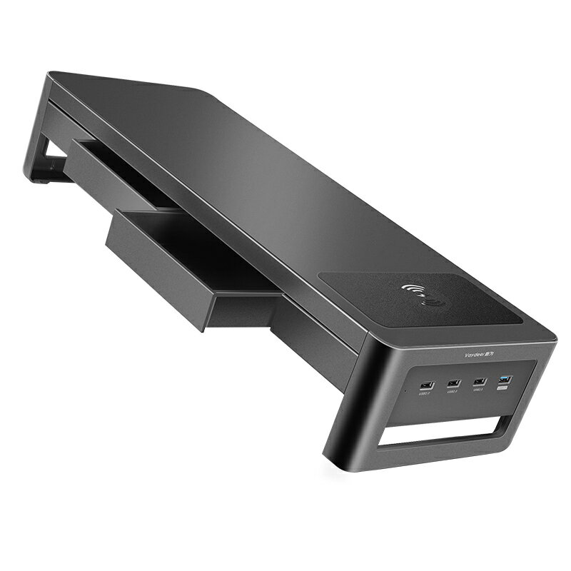 電腦增高架桌面收納多功能顯示器支架辦公室USB擴展臺式墊高底座【快速出貨】