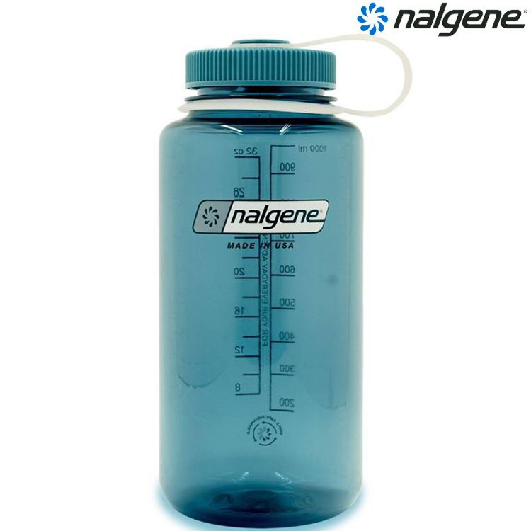 Nalgene 1000cc 寬嘴水壺/運動水瓶/寬口瓶 Tritan Sustain 美國製 2020-4332 軍藍
