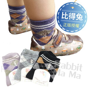 【現貨】兔子媽媽 彼得兔童襪 台灣製 比得兔精繡1/2兒童襪子 633