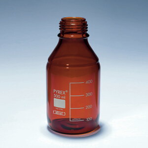 《PYREX》茶色廣口血清試藥瓶 紅蓋 GL45 Bottle, Media, Screw Cap, Amber, GL45 PP Cap
