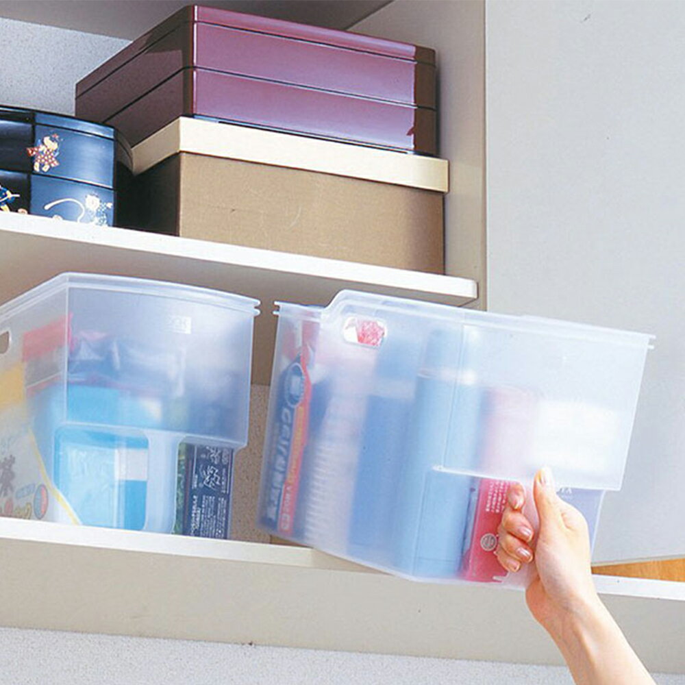 日本製高位層板手持收納箱2尺寸｜櫥櫃收納箱多功能收納盒抽屜分隔儲物盒抽屜式收納盒櫥櫃置物盒