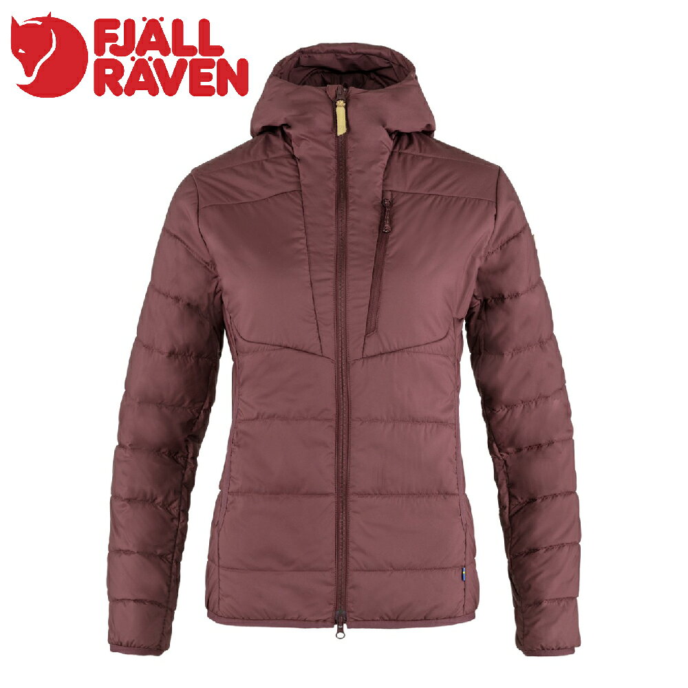 【Fjallraven 小狐狸 女 Keb 化纖連帽夾克《深葡萄紅》】F89630/化纖外套/登山外套/化纖填充外套