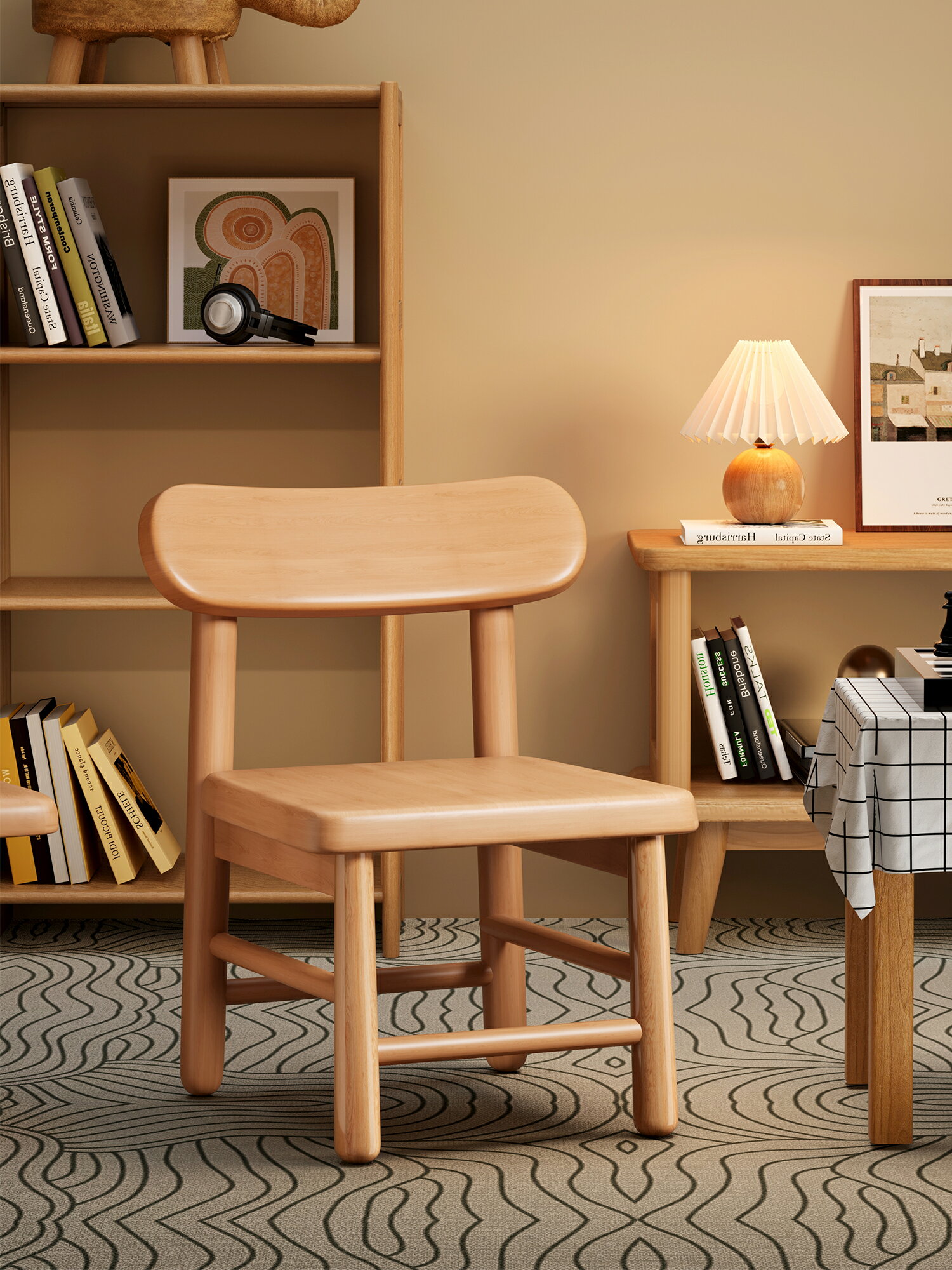 凳子家用小椅子客廳實木靠背椅創意凳子園餐椅換鞋凳矮凳