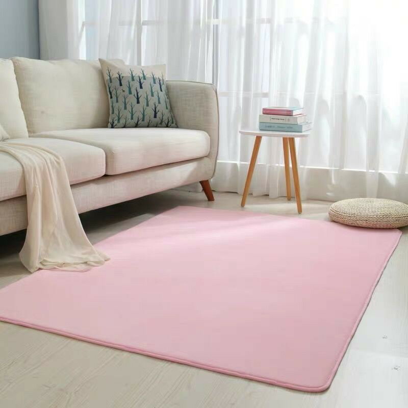 超柔短毛絨臥室地毯客廳沙發床邊毯家用簡約飄窗滿鋪榻榻米地墊