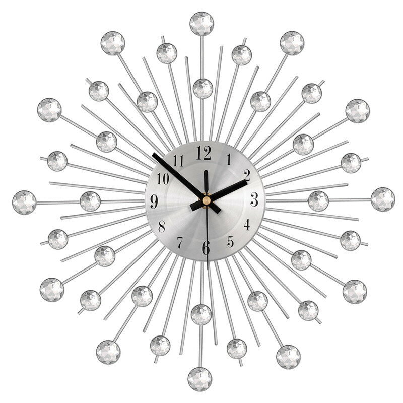 創意鐵藝金屬鐘表掛鐘客廳家居裝飾時鐘石英鐘外貿