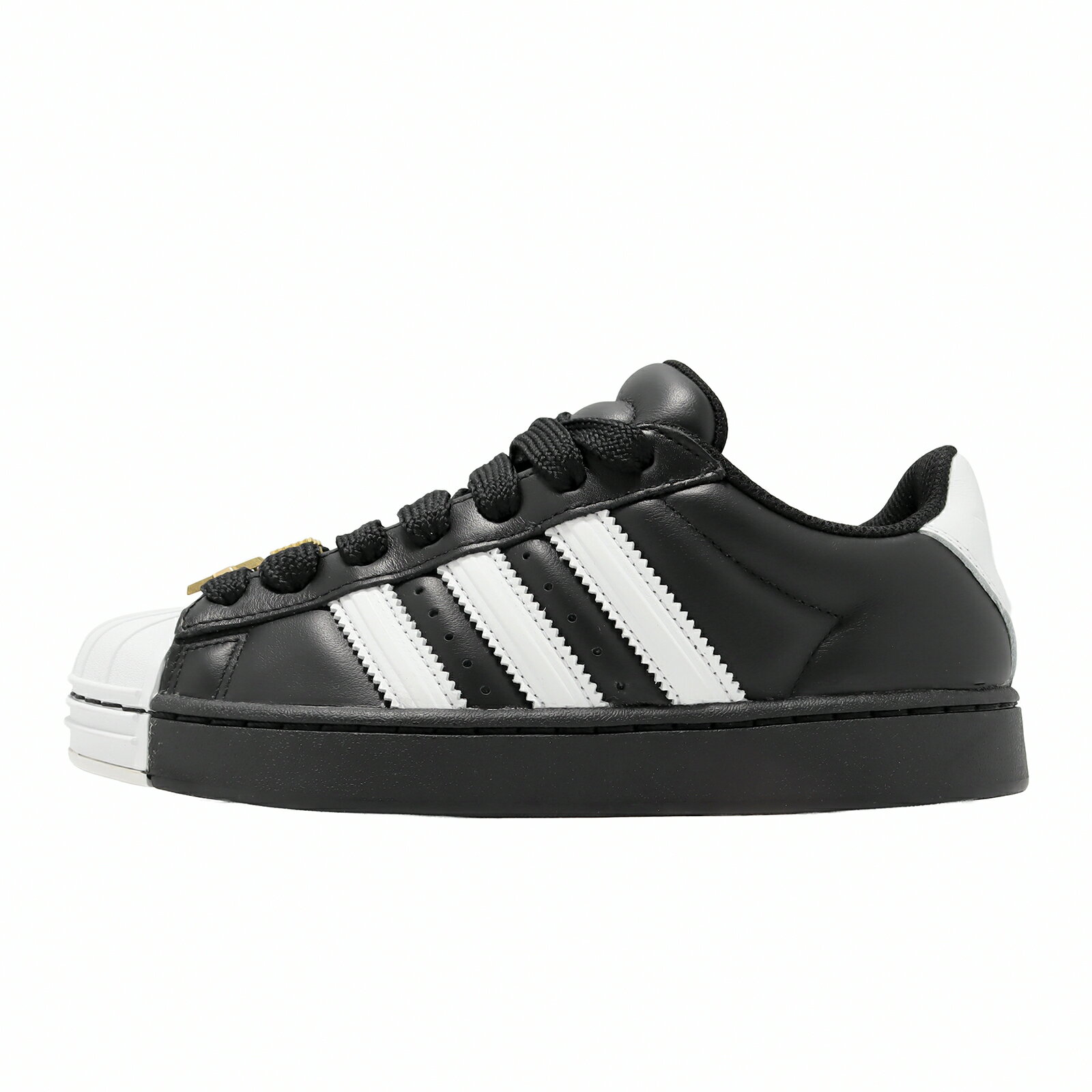 adidas 愛迪達 休閒鞋 Superstar ST W 女鞋 黑 皮革 復古 厚鞋舌 貝殼鞋 JR7444