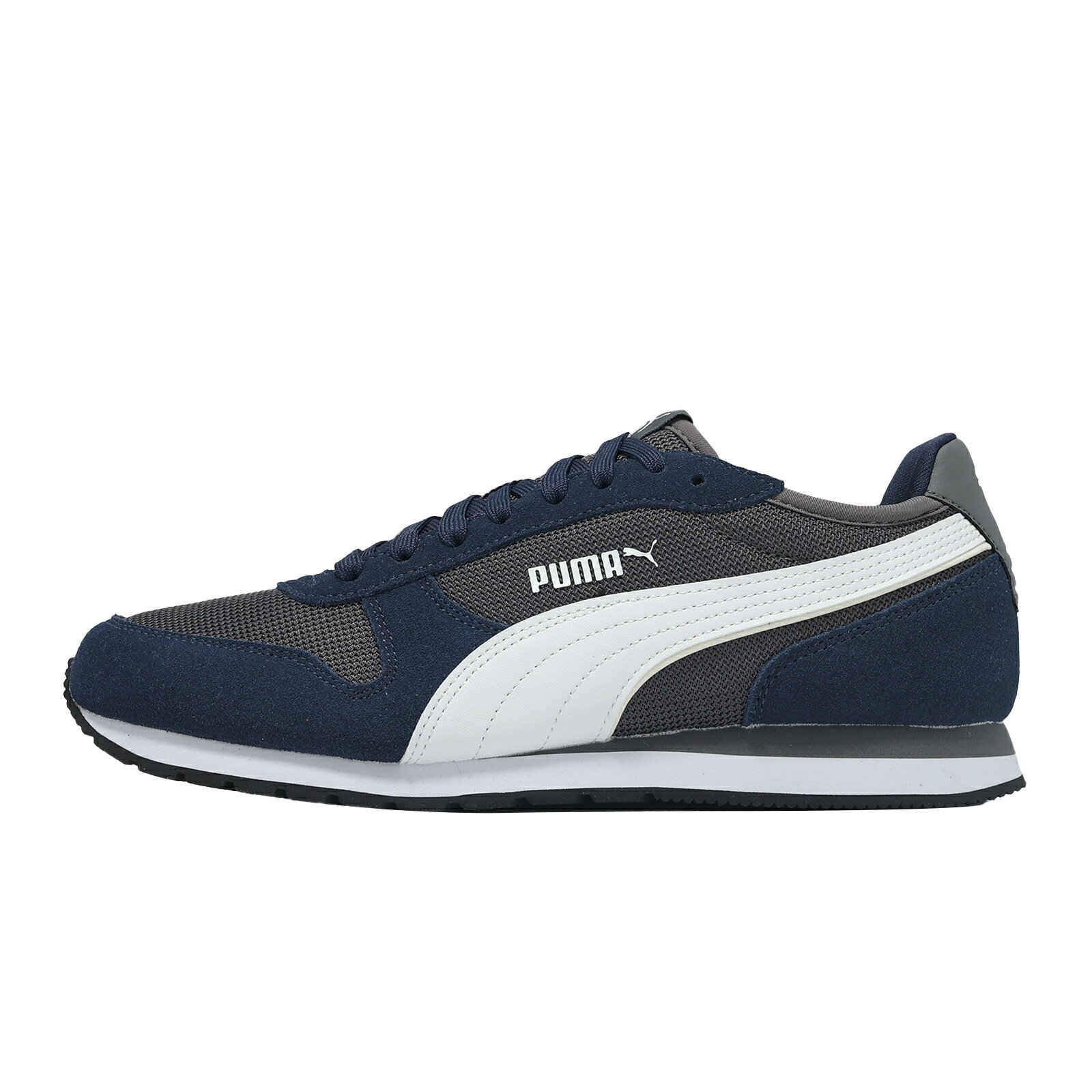 Puma 休閒鞋 ST Miler 男鞋 黑 白 麂皮 復古 拼接 板鞋 401622-04