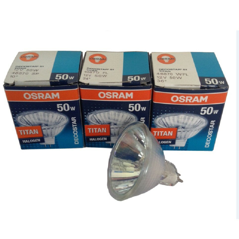 OSRAM 歐司朗 46870 VWFL MR16 12V 50W鈦合金(TITAN)鹵素杯泡 其他發光角度請發問