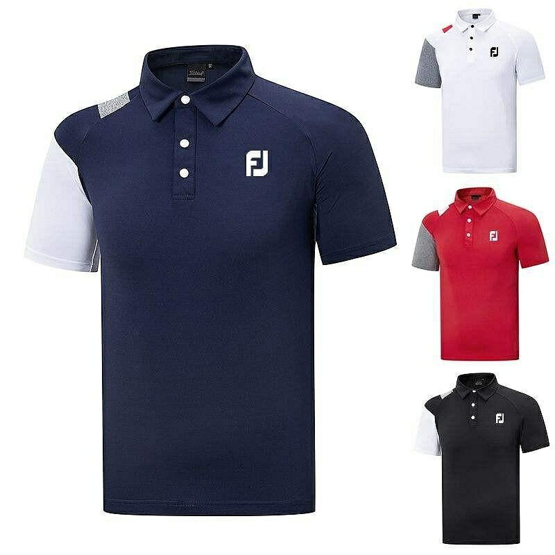 【FJ】夏季高爾夫男士短袖運動透氣排汗polo衫golf男裝寬鬆T恤彈力上衣
