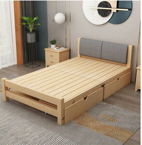 全網最低價✅簡易實木折疊床 單人床 出租屋雙人床經濟型辦公室午休折疊床兒童床