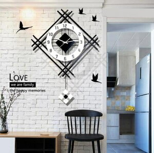 掛鐘 北歐石英鐘表掛鐘客廳掛表個性創意家用現代簡約大氣時尚時鐘掛墻