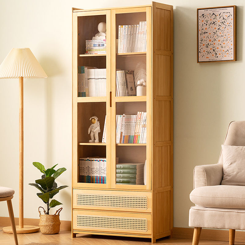 【限時優惠】書架置物架落地書柜子家用兒童多層辦公室靠墻邊簡易客廳實木收納