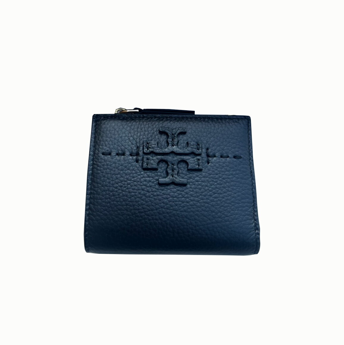Tory burch Mcgraw系列拉鍊紐扣皮革女士短零錢包 45246(預購)【 購物節優惠 ★ 菲尼斯 國際精品 3折起 】 2