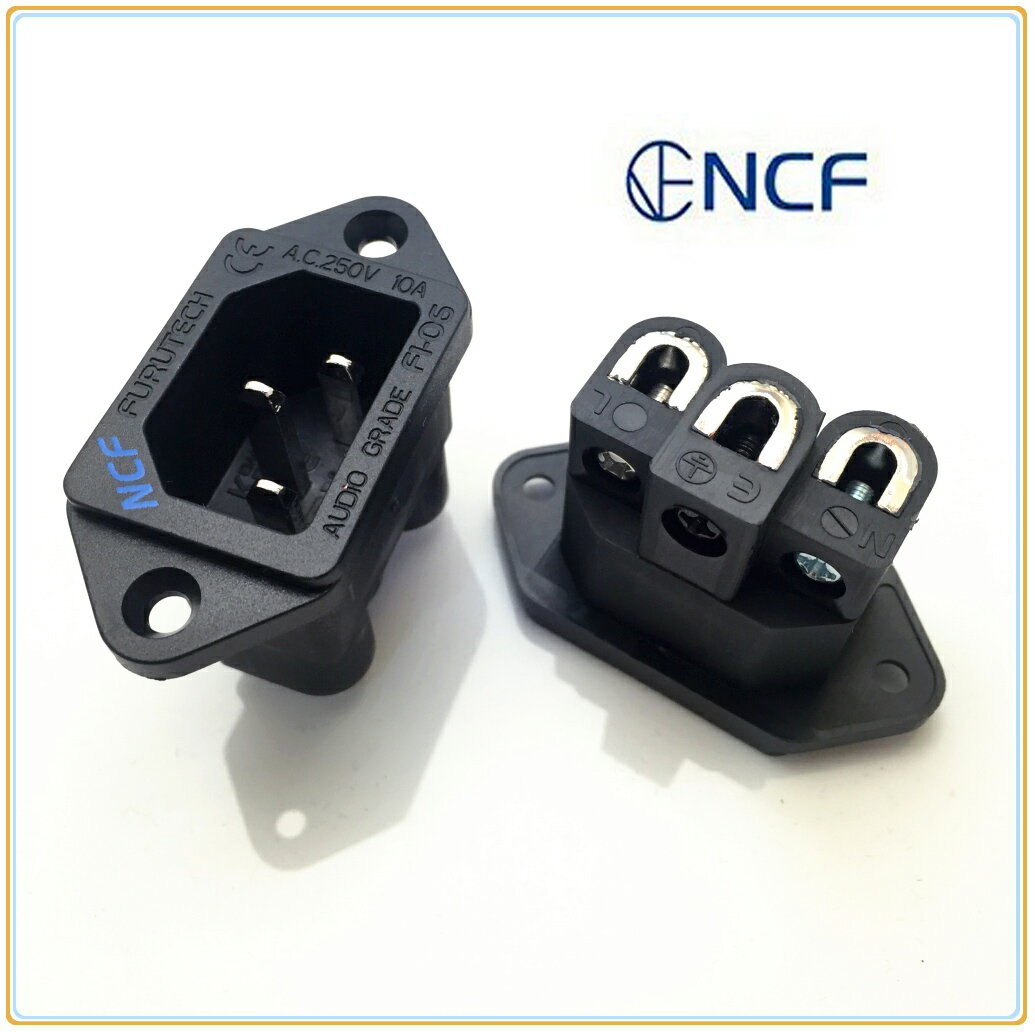 Furutech 古河 FI-06 R NCF 鍍銠 奈米結晶配方 免焊IEC 電源尾座