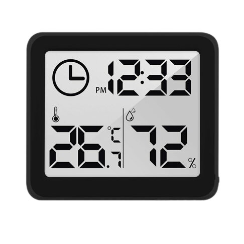 家用溫度計 溫度計 濕度計 溼度計 電子時鐘 溫濕監控 濕溫度計 小時鐘 自動檢測濕度計 室內 家用 多功能 電子溫濕度計 ♚MY COLOR♚【N358】 2