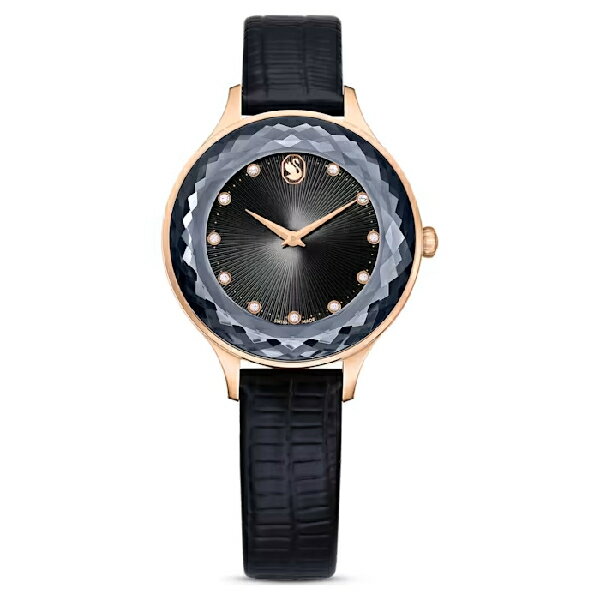 Swarovski 施華洛世奇 Octea Nova 深邃質感 藍寶石水晶時尚腕錶 5650033/ 黑款/33mm｜樂天全館特惠中★指定刷卡回饋10%