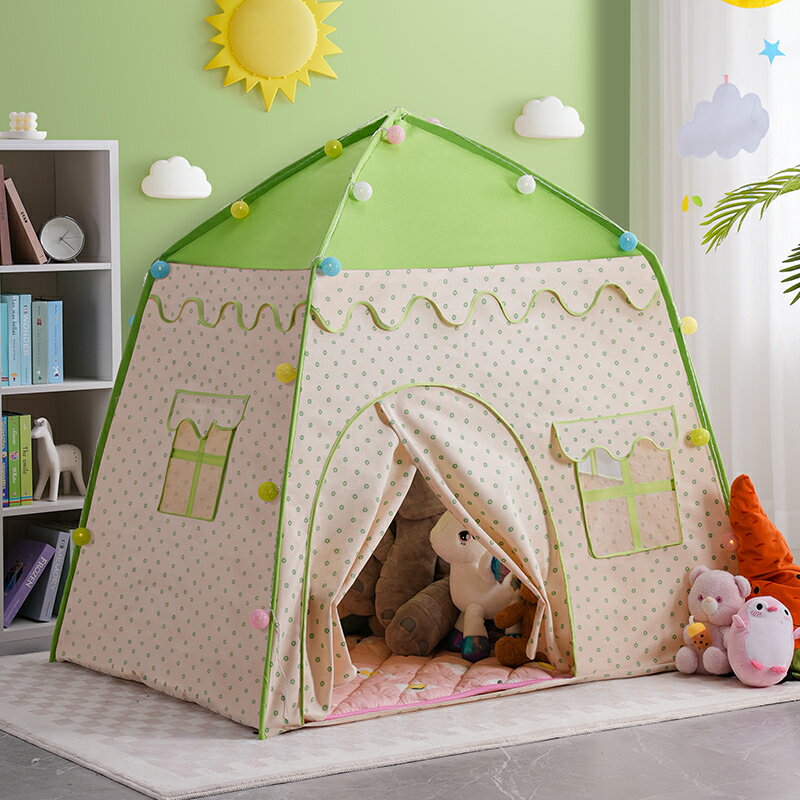 兒童帳篷 遊戲屋 兒童小帳篷室內女孩房子家用小型城堡戶外折疊寶寶分床睡覺公主屋『TS6474』