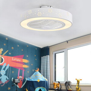臥室吸頂風扇燈現代簡約北歐美式餐廳家用吊扇燈飾led隱形風扇燈