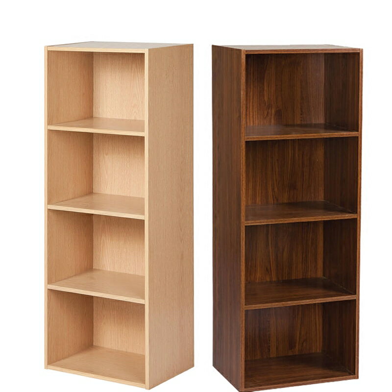 木柜簡易組裝仿實木茶葉展示柜沙發旁邊的創意立柜收納無門小柜子