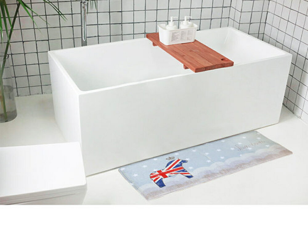 時尚創意地墊112 廚房浴室衛生間臥室床邊門廳 吸水長條防滑地毯(40*60cm)