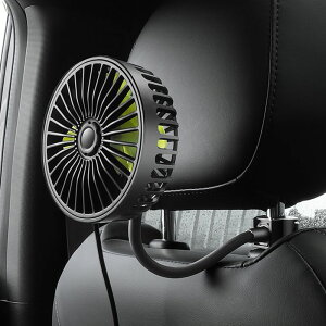 車載風扇汽車用強力制冷12V 24V通用車內空調降溫USB后排小電風扇