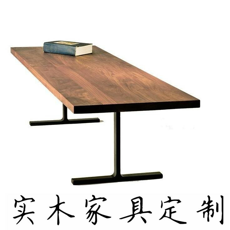 美式老鬆木工作臺 家用畫桌實木做舊餐桌復古辦公電腦桌 簡約書桌