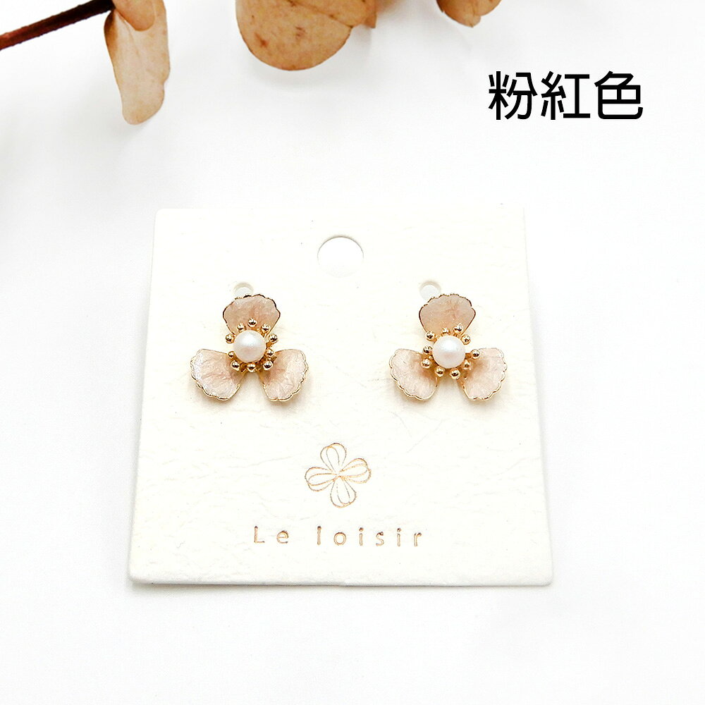 小時光x覓品竹北手作店-清新鳶尾花貼耳耳環-共6色 2