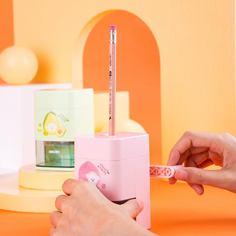 ✨台灣現貨📦 得力 削鉛筆機 手搖式 卡通削筆機 文具用品 #丹丹悅生活 6