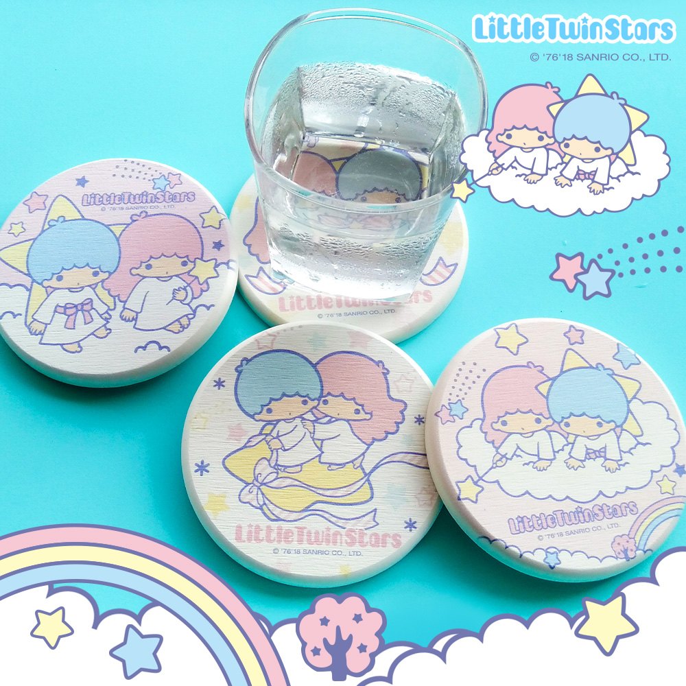 Sanrio 三麗鷗 雙子星系列 珪藻土杯墊(2入組)