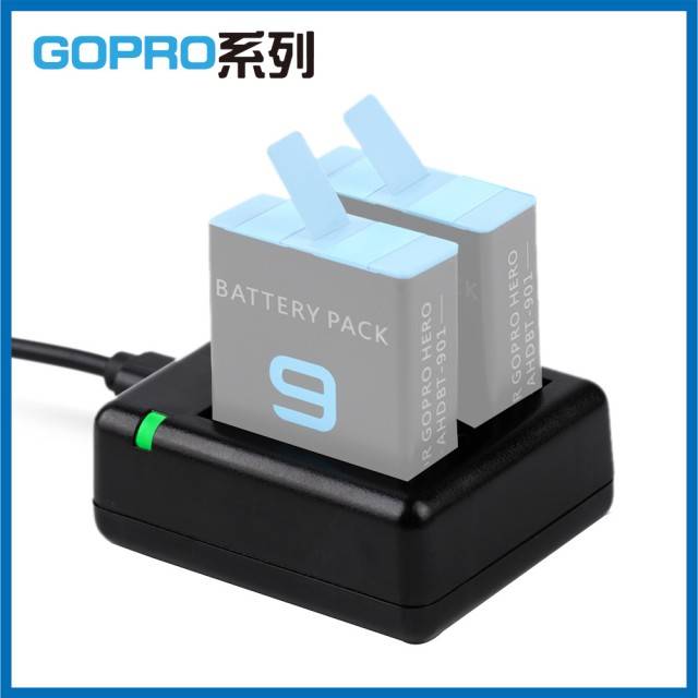 睿谷gopro9 Gopro Hero 9 副廠全解碼電池充電組充電器收納式三充充電器