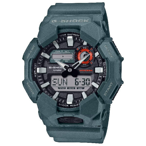 CASIO卡西歐 GA-010系列 GA-010-2A 10年電力雙顯錶 綠 51.9 mm ｜樂天全館特惠中★指定刷卡回饋10%