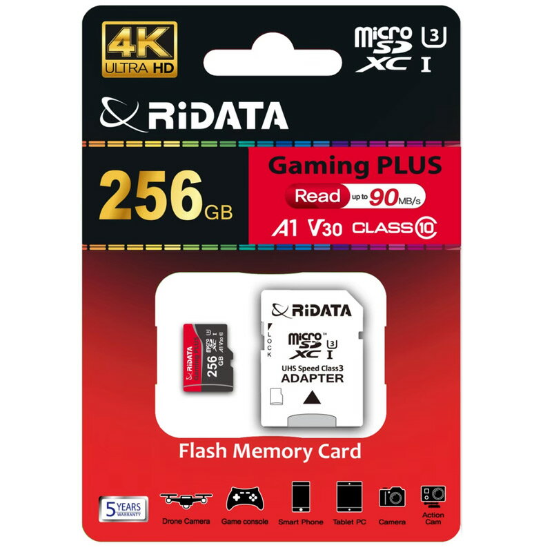 【RiDATA錸德】 micro SDXC USH-III A30 A1 256GB 記憶卡 /個